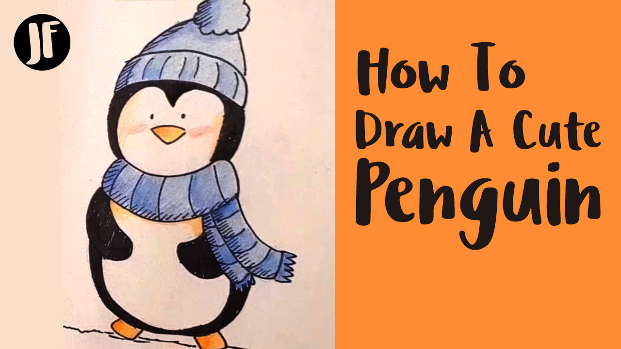 How To Draw A Cute Penguin Draw With Jen Thumbnail