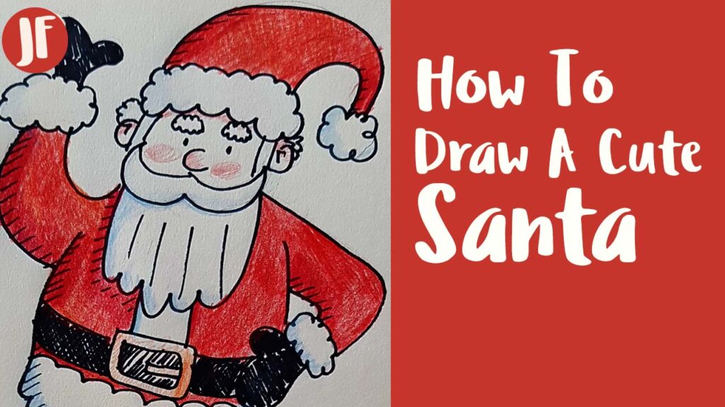 How To Draw A Cute Santa Draw With Jen Thumbnail